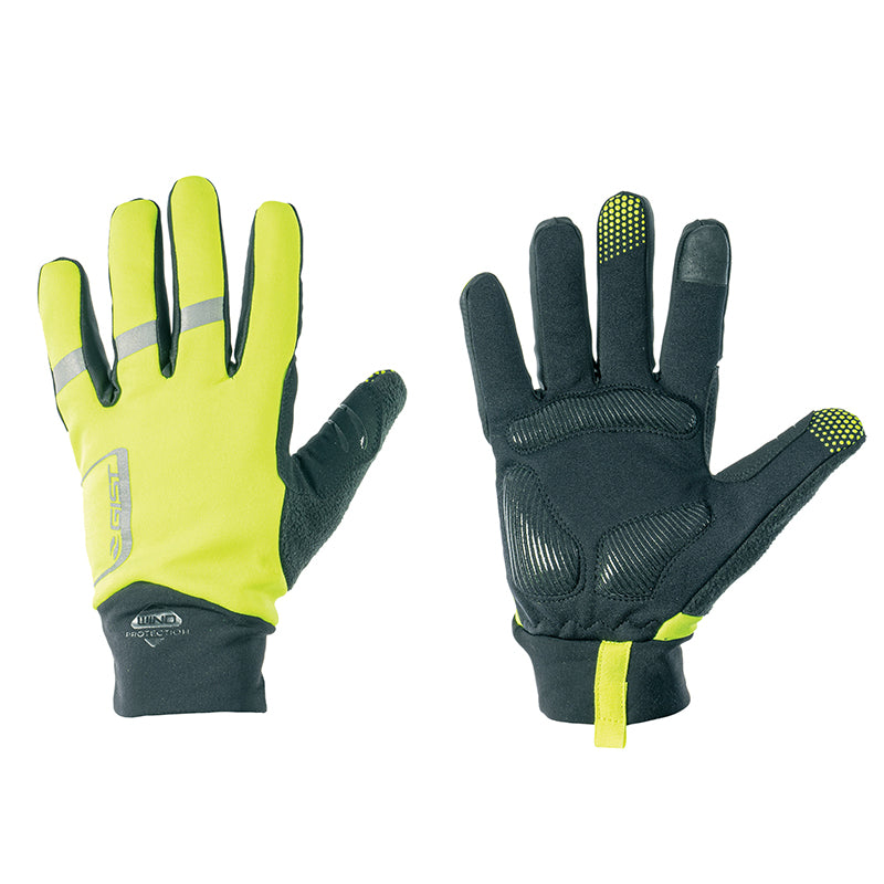 Gants Vélo Hiver Long Gist Way Touch Membrane Anti Pluie Et Impermeable Jaune Fluo L (Paire Sur Carte) Compatible Ecran Tactile