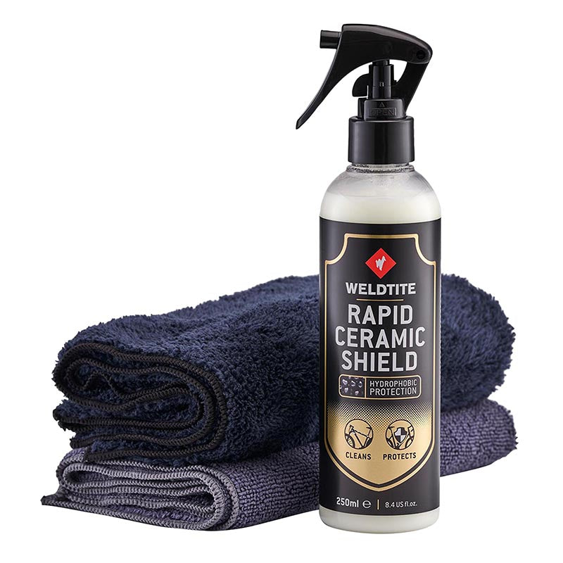 Protecteur Weldtite Vélo Rapid Ceramic Shield Spray 250Ml Avec 2 Chiffons Microfibres (Livree En Boite)