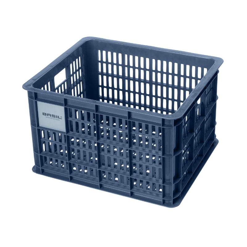 Panier - Caisse Plastique Recycle Basil Bleu 29L Avant-Arrière