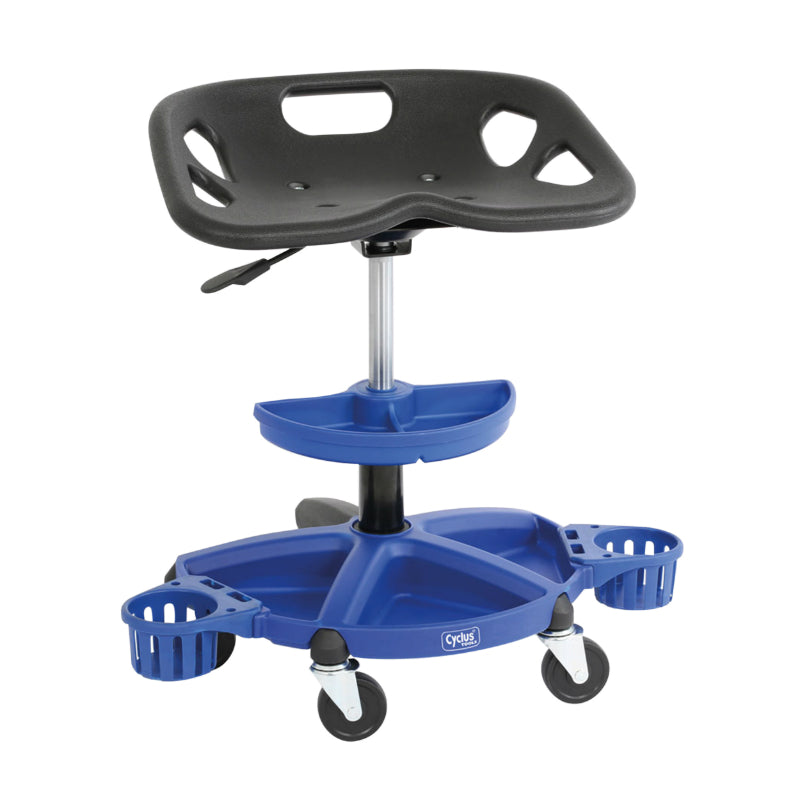 Siege-Tabouret D'Atelier Creeper 2.0 Cyclus Avec Plateau Outil Et Porte Conteneur -Made In Cee-