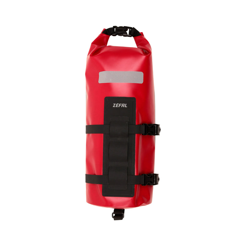 Sacoche De Fourche Vélo Zefal Z Adventure Fork Pack Rouge Fixation Sangles Auto Agrippantes (Lg36.5Cmxd15 - 6Litres) (Support Fixation Inclus)