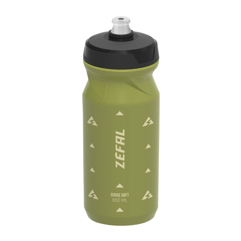 Bidon Zefal Sense Soft 65 Vert Olive 600Ml (Bouchon Visser Et Tetine Étanche) (Hauteur 193 mm - Poids 77G)