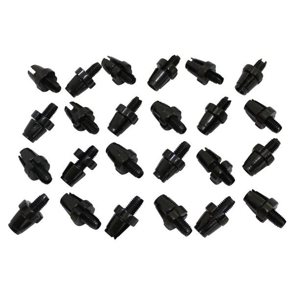 Vis Creuse Tendeur De Câble Vélo M10 Fendue Alu Noir (Sachet De 25 Pieces)