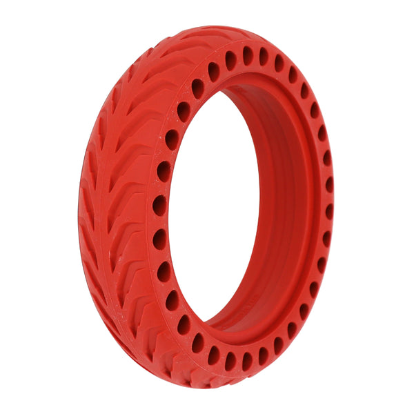 Pneu Trottinette Plein Alveole 8.5 X 2.00 Color Rouge - Largeur Intérieur 34 mm (Pour Xiaomi M365 Et Autres) (Offre Spéc