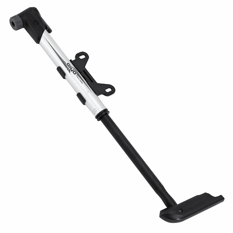 Pompe Mini Route-VTT Giyo Corps Alu Argent Vp-Vs (Poignée En T) (Sur Carte) - Lg 270 mm Et 8 Bars