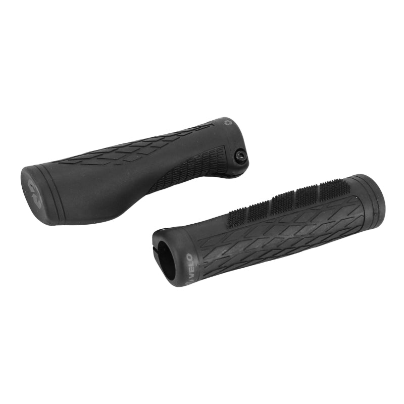 Poignée City-VTT Newton Vélo Aero Ergonomique Noir Avec Collier Chc Noir L130 mm - Materiau Recycle (Paire)