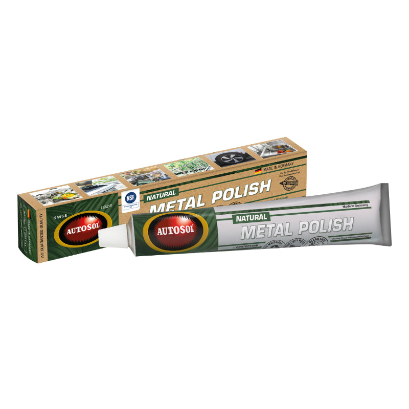 Polish Métal Autosol Natural (Tube 75 Ml) (Poli Tout Métal : Alu, INOX, Acier...) (Made In Germany - Qualite Premium)