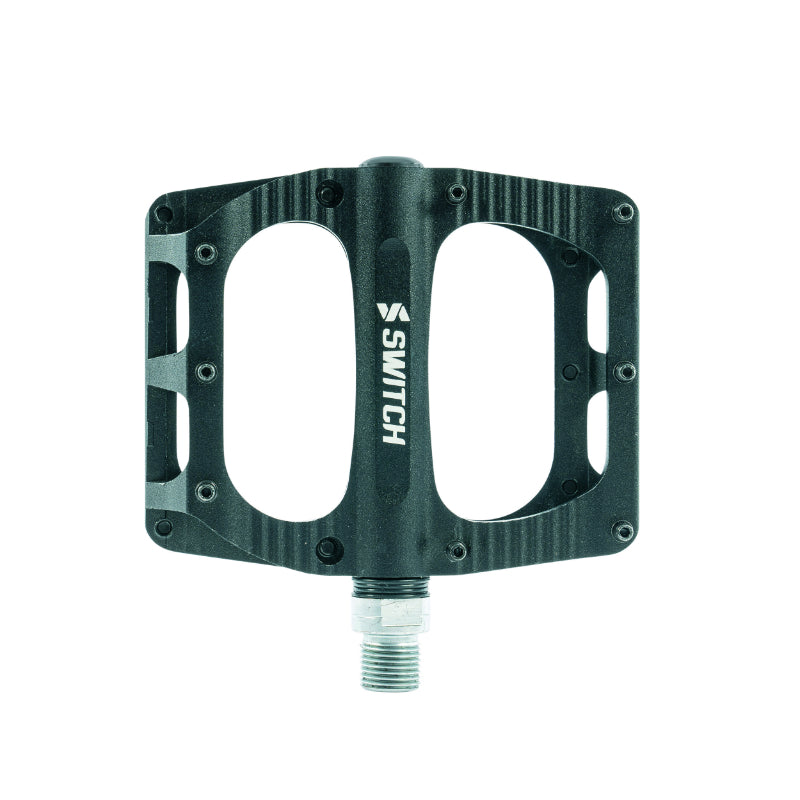 Pédale VTT Plateforme Descente - BMX Switch Freeride Alu Cnc Noir Filetage 9-16 Avec Picots (Paire) 100X90 mm