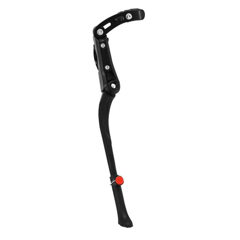 Béquille Vélo Laterale Arrière P2R 24-28" Fixation Base-Hauban Réglable Alu Noir