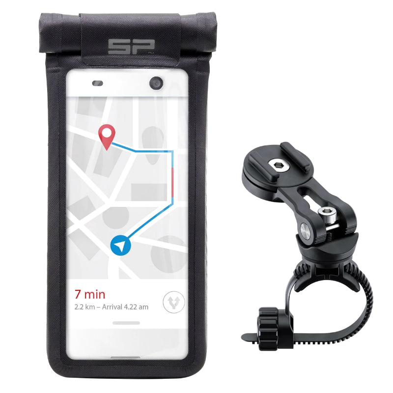 Support Smartphone-Telephone Vélo Sp Connect Pack-Kit Coque Universelle Taille L Noir Spc+