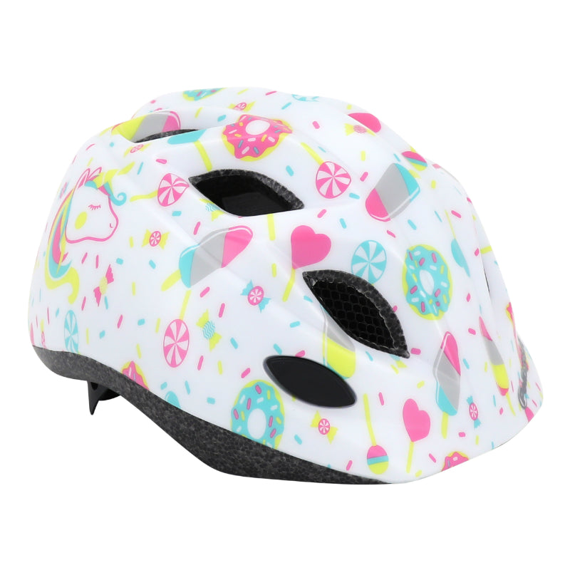 Casque Vélo Enfant Polisport Lollipops Banc - Rose Taille 48-52 cm Avec Molette (Vendu Sur Carte)
