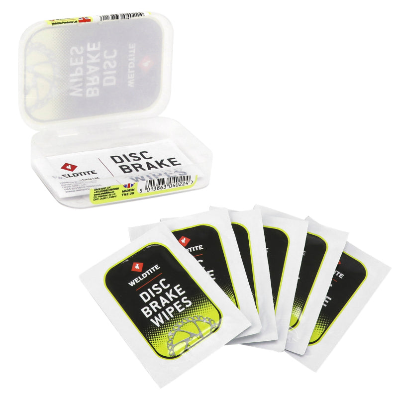 Lingettes Nettoyant - Dégraissant Disque De Frein Weldtite Brake Cleaning Wipes (Boite De 6)
