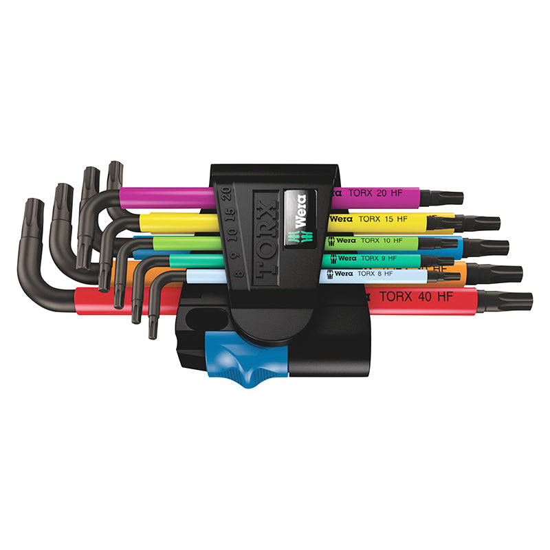 Clé Males Coudees Torx Wera 967 Tx, Bo Blacklaser (Set 9 Pieces) -Marque Allemande Pour Les Ateliers-