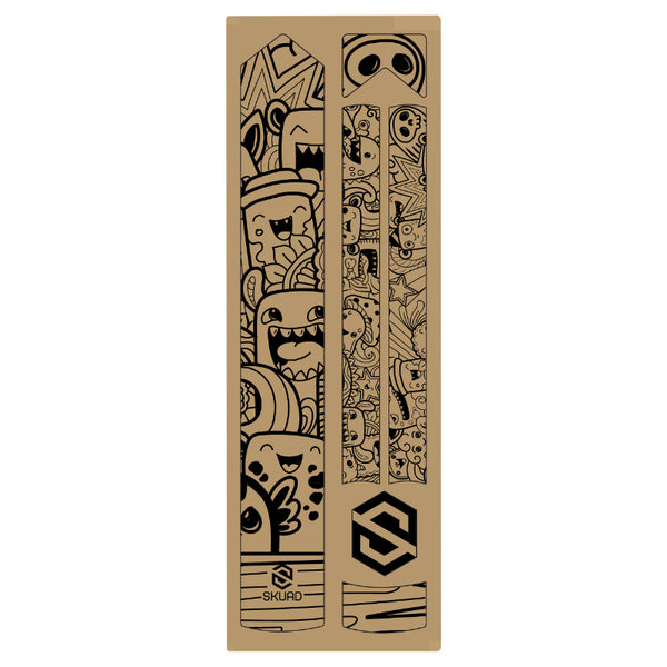 Autocollant-Sticker De Protection Cadre Vélo Skuad Modele Comics Noir (3M)