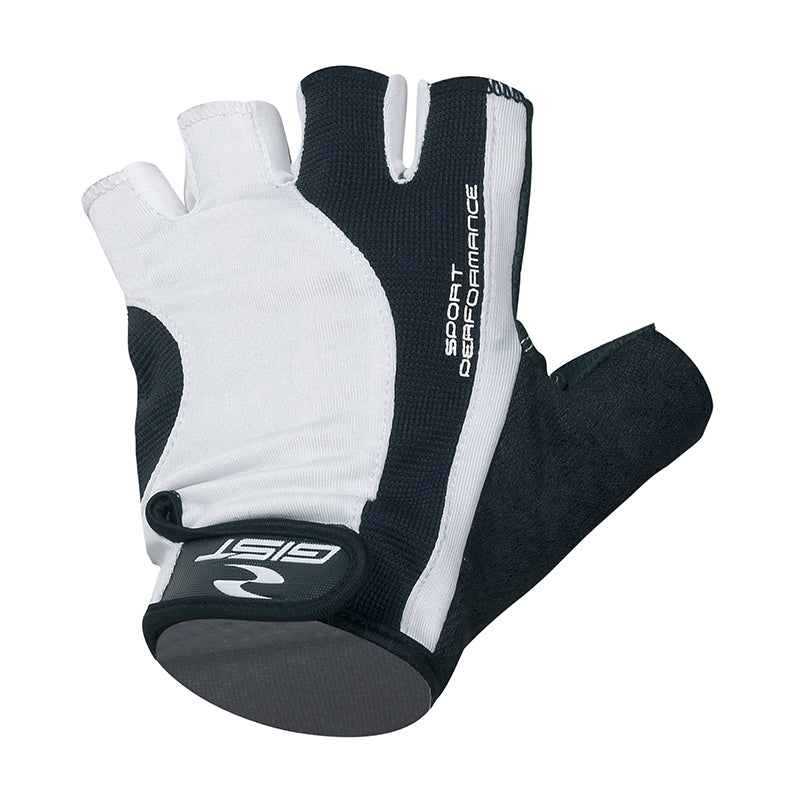 Gants Vélo Court Gist Pro Noir-Blanc S (Paire Sur Carte) Avec Velcro