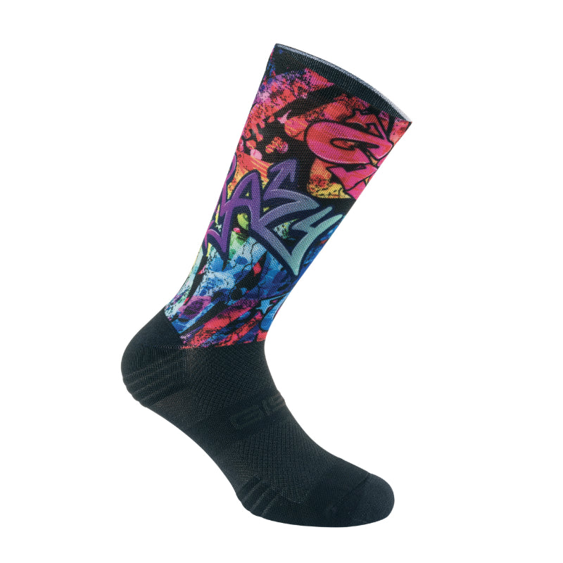 Chaussettes - Socquettes Été Gist Range Noir Murales Design Muticolor 38-42 Ecologique - Hauteur 22 cm (Paire)