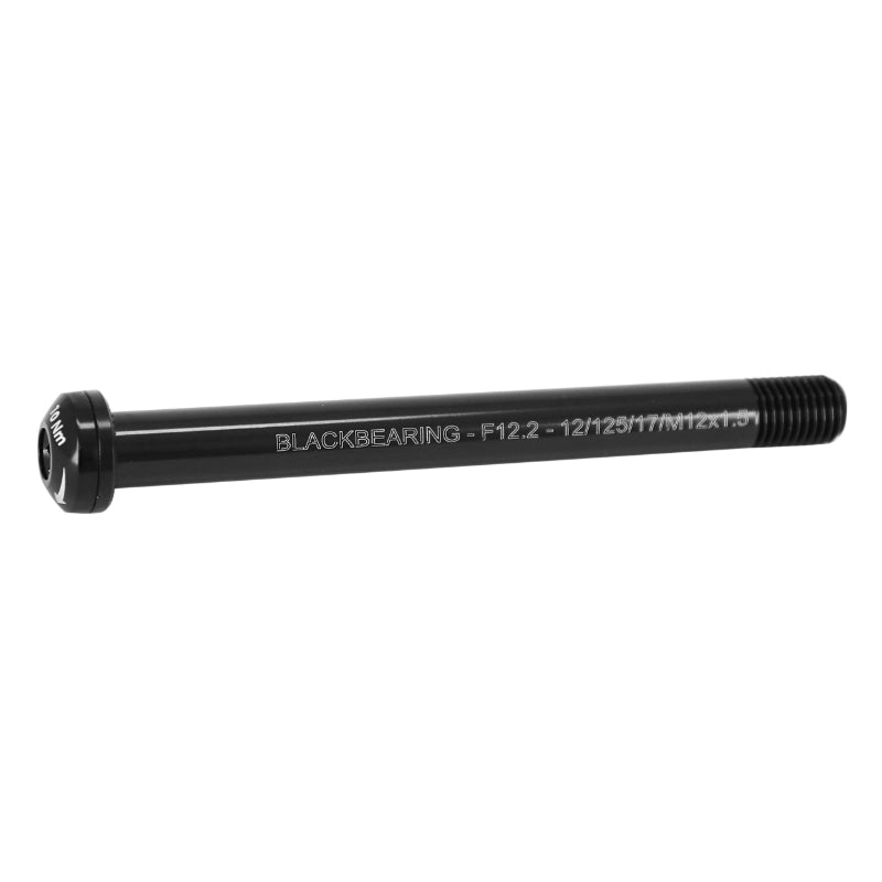 Axe Traversant - Blocage Roue Avant Blackbearing Filetage M12 X 1.5 mm 12 X 100 Noir (125 mm Hors Butee Dont Filetage 17