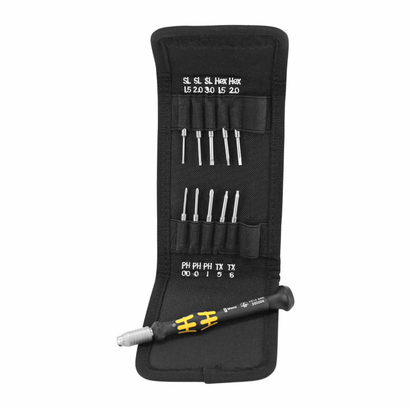 Tournevis Porte Embout De Precision Wera Kompakt Micro Esd (Set 11 Pieces) -Marque Allemande Pour Les Ateliers-