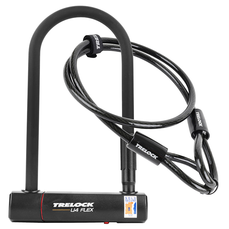 Antivol Vélo U Trelock U4 Plus 108 X 230 mm (Diam 14 mm) Avec Câble Boucle - Homologué Sold Secure Bronze