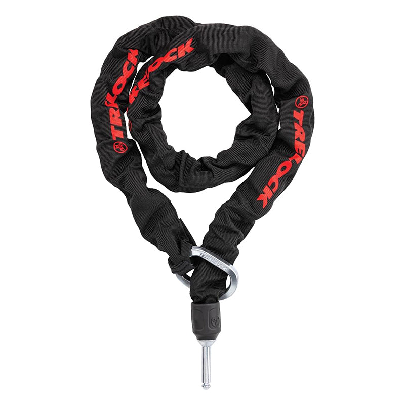 Antivol Vélo Chaîne A Boucle Pour Fer A Cheval Plug Trelock Zr455 Noir Câble 1.40M Diam 8 mm (Profondeur Plug Fixation 50 mm Et Diam 9.6 mm)