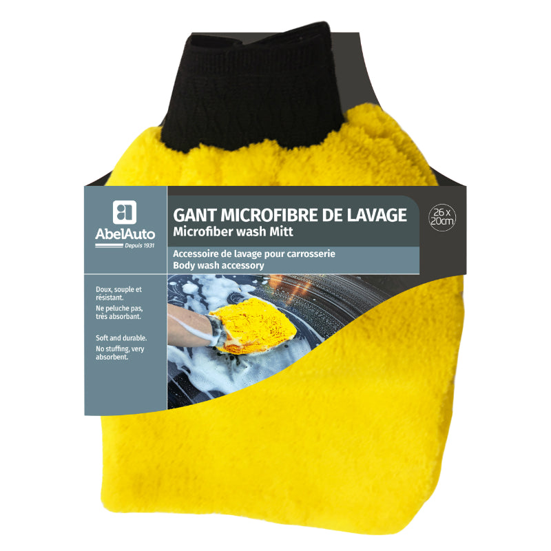Gant Microfibre De Lavage-Nettoyage Abel Auto (Marque Francaise) -Gamme Professionnelle-