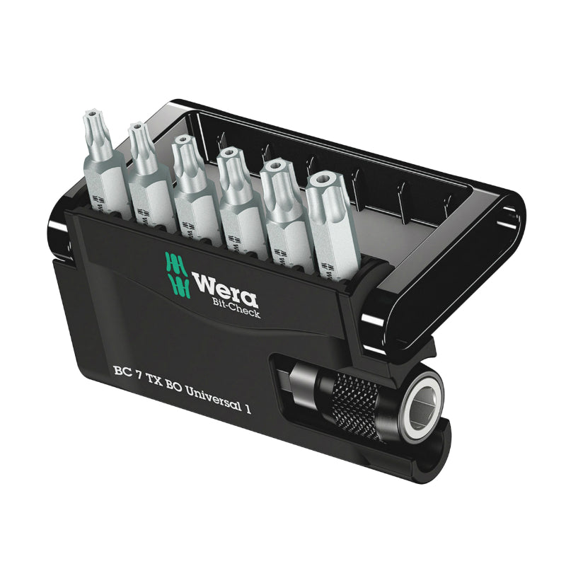 Coffret D'Embout Wera Bit Check 7 Torx Tx Bo 1-4 (Set 7 Pieces) -Marque Allemande Pour Les Ateliers-