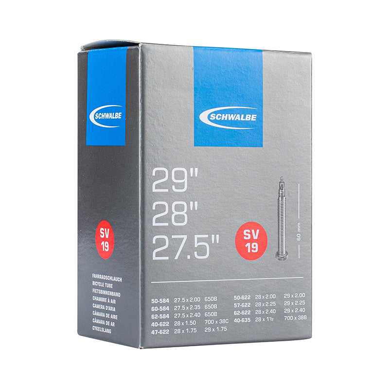 Chambre A Air Vélo 27.5-29 X 2.00-2.40 Et 700X38 Schwalbe Valve Presta Obus Demontable 60 mm Tout Alu (Sv19)