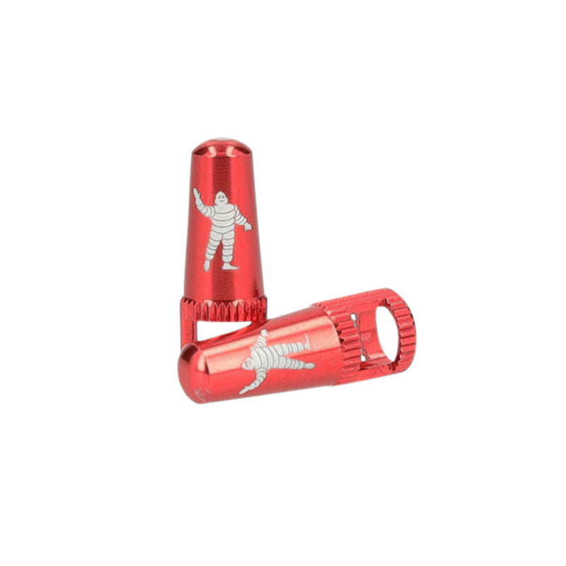 Bouchon Valve De Pneu Tubeless Presta Michelin Colori Rouge (Vendu A La Paire)