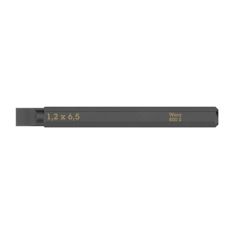 Embouts-Lames Interchangeables De Tournevis A Frapper Wera 800 S 1-4 A Fente-Plat 1,2 X 6,5 mm L 70 mm (Vendu A L'Unite)