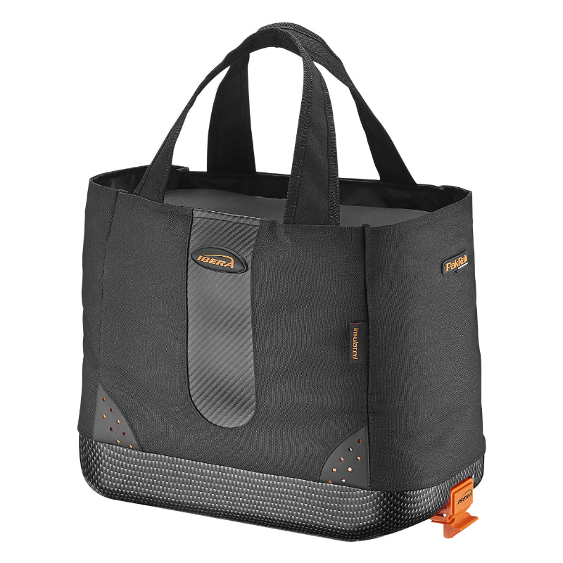 Panier-Sac Avec Poignées Ibera Shopping Noir 16L Fixation Arrière Systeme Pakrak (36X16X30 cm)