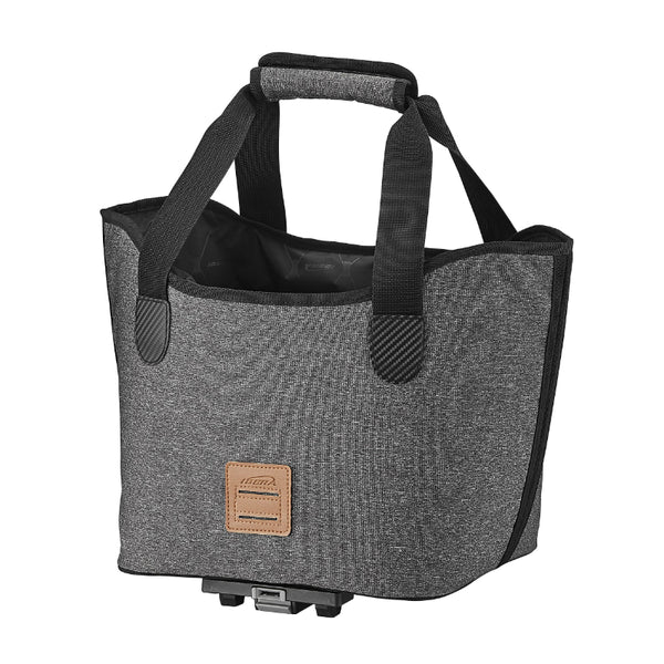 Panier-Sac Avec Poignées Ibera Shopping Mik Grise 17L Fixation Arrière Systeme Mik (24X26.5X26 cm)