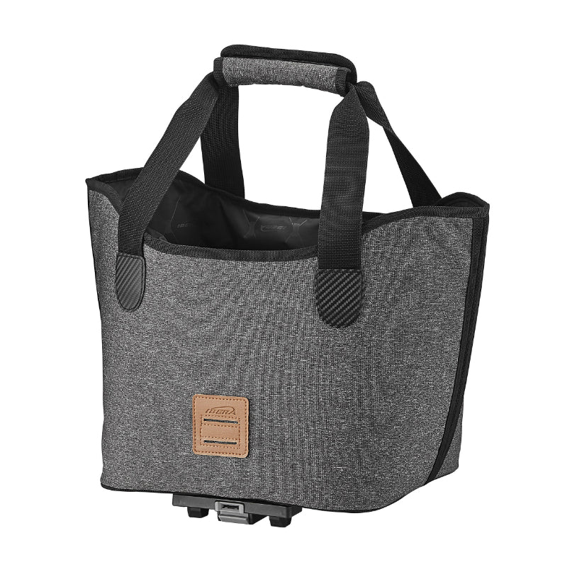 Panier-Sac Avec Poignées Ibera Shopping Mik Grise 17L Fixation Arrière Systeme Mik (24X26.5X26 cm)