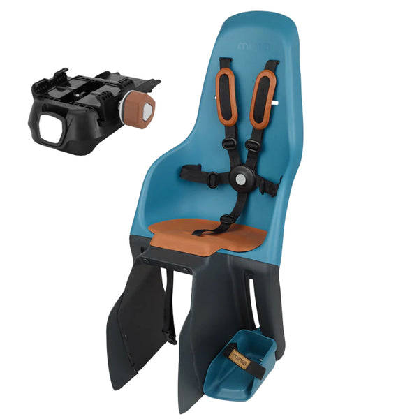 Porte Bebe-Siege Enfant Arrière Polisport A Fixer Sur Porte Bagage Fixation Etau Minia Bleu Neptune (9 A 22Kgs) Homologu