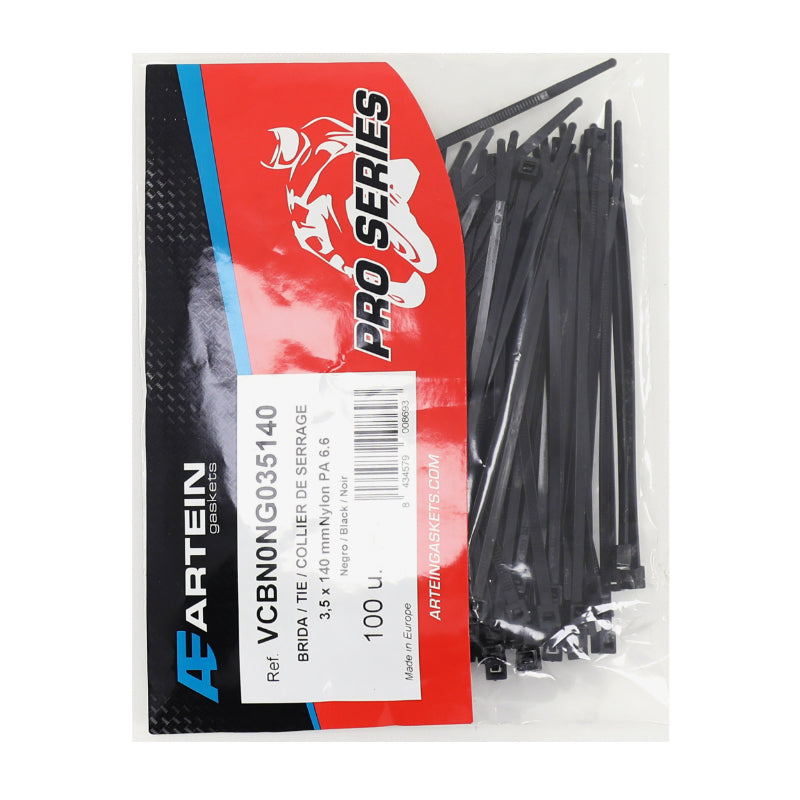 Collier De Serrage Nylon Type Rilsan Artein 3,5X140 mm Noir (Vendu Par 100) -Pro Series-