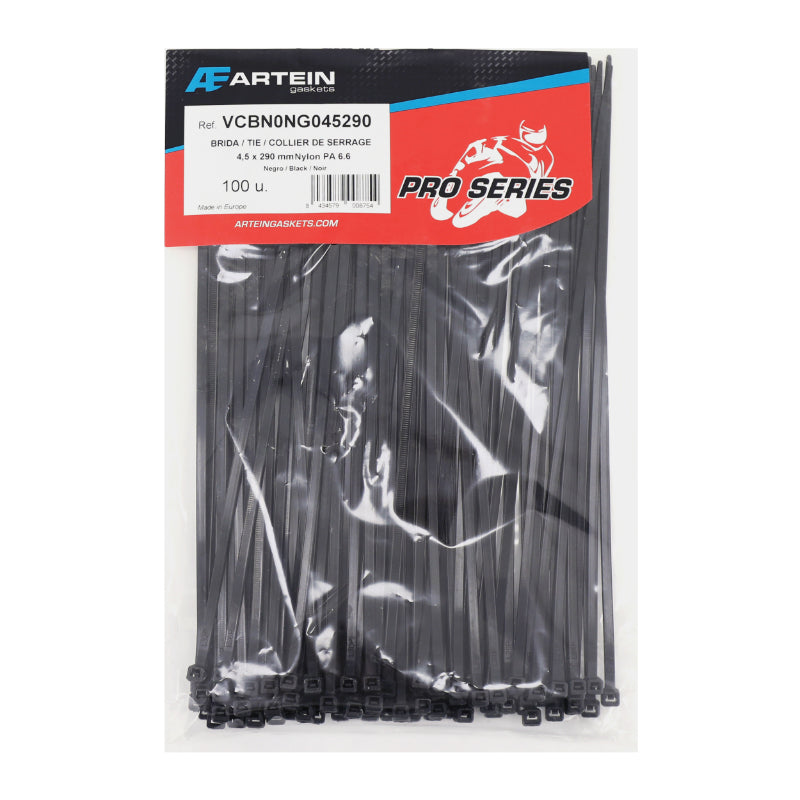 Collier De Serrage Nylon Type Rilsan Artein 4,5X290 mm Noir (Vendu Par 100) -Pro Series-