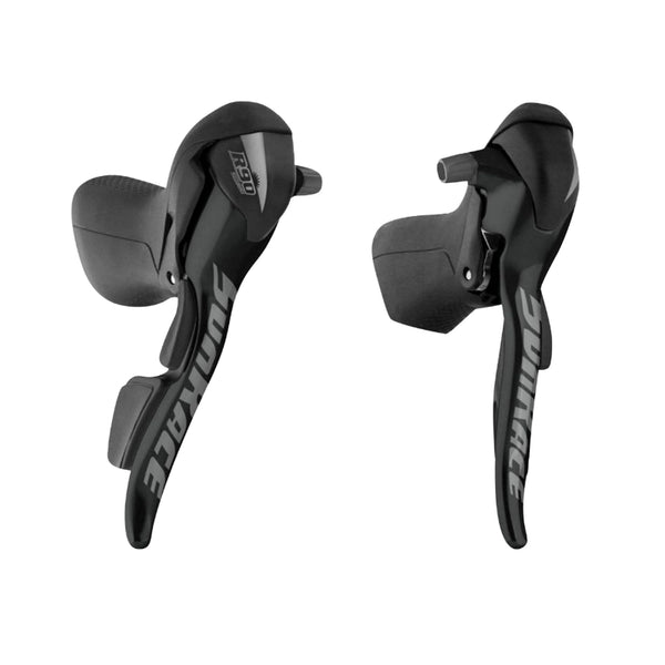 Levier-Manette Route Patin Sunrace 9V. Double Alu Noir Compatible Shimano (Paire)