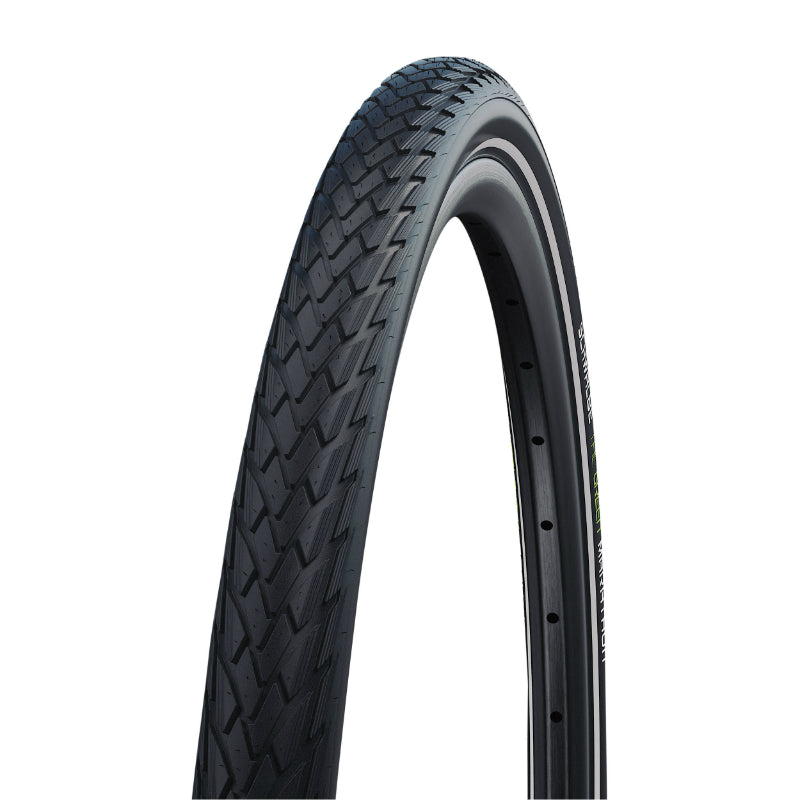 Pneu VTC Urbain 700 X 38B Schwalbe Marathon Green Noir Tr (40-635) Renfort Greenguard Flanc Reflex Compatible VAE (28X1