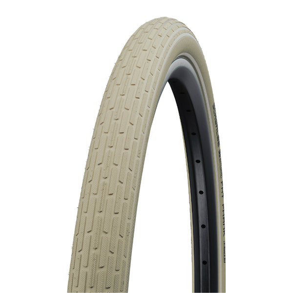 Pneu VTT Urbain 29 X 2.00 Schwalbe Fat Frank Creme Flanc Reflex Tr (50-622) Renfort K-Guard (Twin Skin)
