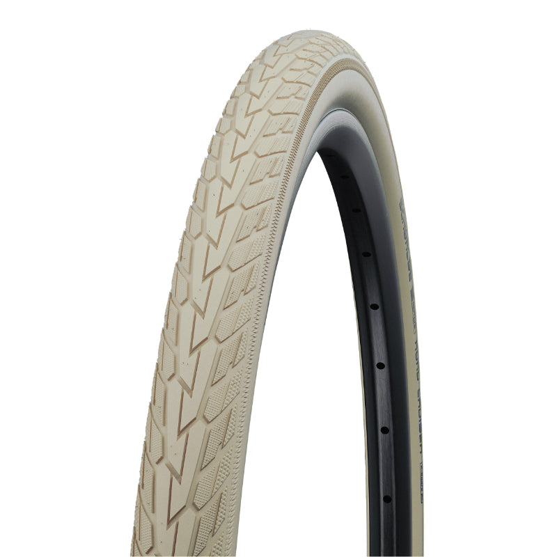 Pneu VTT Urbain 26 X 1.75 Schwalbe Road Cruiser Hs484 Creme Tr (47-559) Flanc Reflex