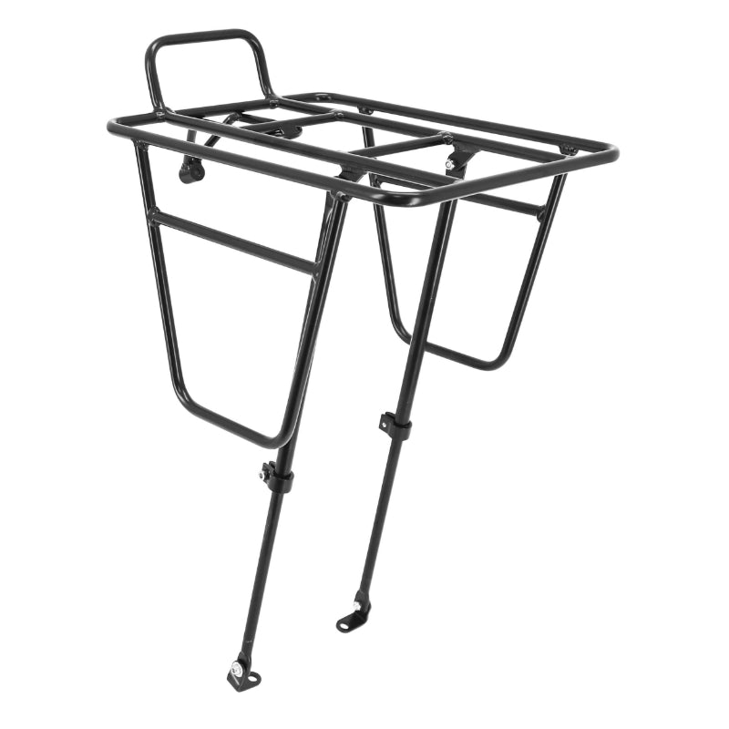 Porte Bagage Vélo Avant Plateforme A Tringles P2R Alu Noir Fixation Sur Tasseaux Ou Fourche Par Colliers (Plateforme 33X