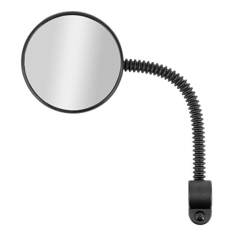 Rétroviseur Vélo Gauche Ou Droit Newton Flexible 26 cm Fixation Cintre Diam 22.2 mm (Miroir Diam 9 cm)