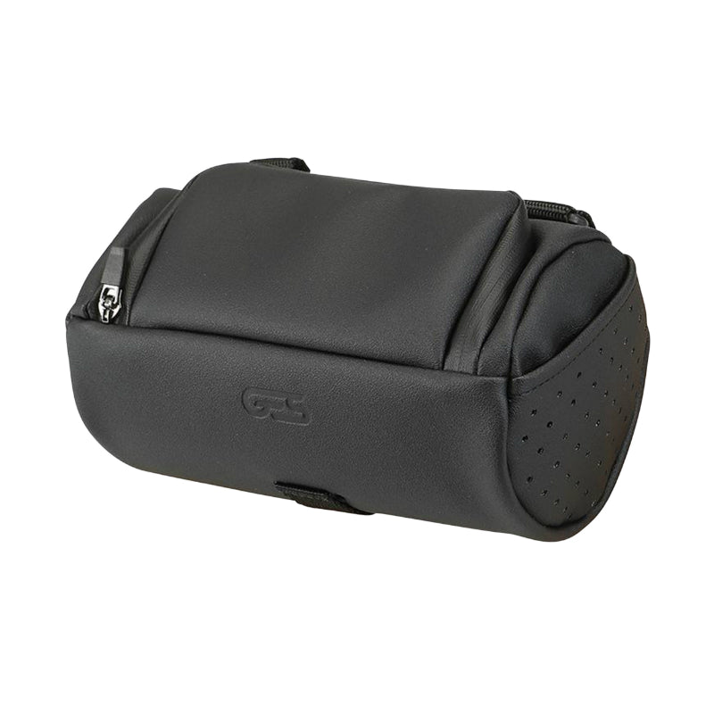 Sacoche De Cintre Ges Gorla Cyclindre Noir Cuir Synthetique Deperlant Fixation Velcros 3L (L22 X Diam 12 cm)
