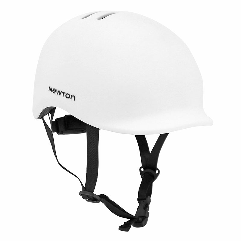 Casque Vélo Enfant Newton Urban Blanc Mat Avec Lock Taille 53-56 (Vendu En Boite)