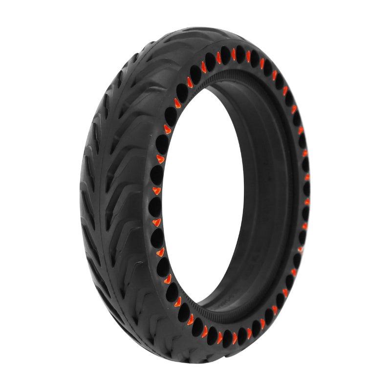 Pneu Trottinette Plein Fleche Alveole 8.5 X 2.00 Noir Et Rouge - Largeur Intérieur 34 mm