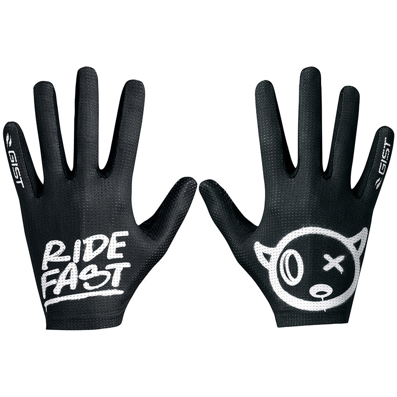 Gants Vélo VTT Long Gist Faster Ride Fast Noir XXL (Paire Sur Carte) Sans Velcro Compatible Ecran Tactile