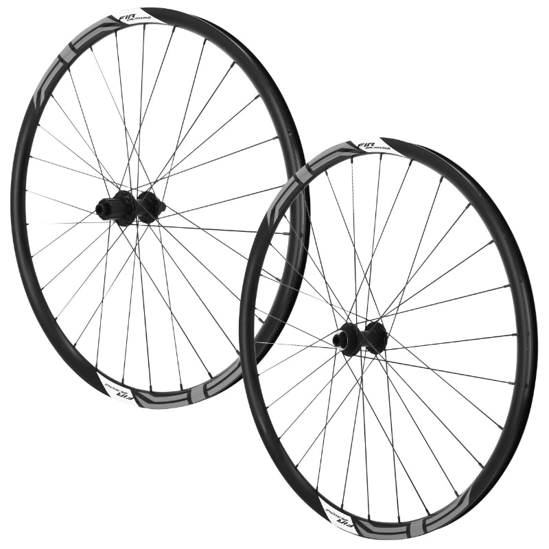 Roues Gravel Disque 700 Fir Galaxium Centerlock Noir Cassette Shimano Sh 12-11-10V Axe Traversant 12-100 Et 12-142 Hauteur-Profil 26 mm (Paire) - Tubeless Ready