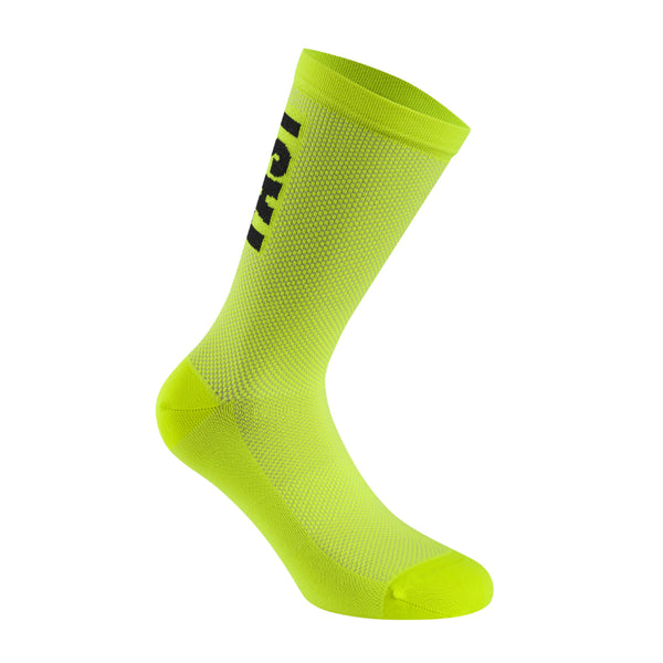Chaussettes - Socquettes Été Gist Ride Fast Jaune Fluo 36-39 Antibacterien - Hauteur 22 cm (Paire)