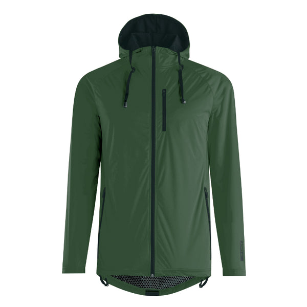 Veste De Pluie Adulte Gist Micron Waterproof 15 Micron Avec Capuche Vert Kaki L