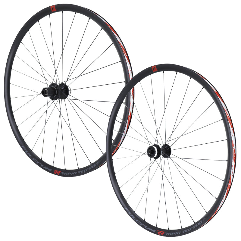 Roues Gravel Disque 700 Fulcrum Rapid Red 900 Tubeless Ready Noir Centerlock Cassette Shimano 11-10V Axe Traversant12X10