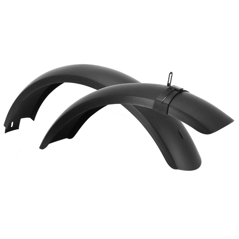 Garde Boue VTT Fat Bike - 20" Roto Noir (Vendu A La Paire) - Avec 2 Tringles + Fixations